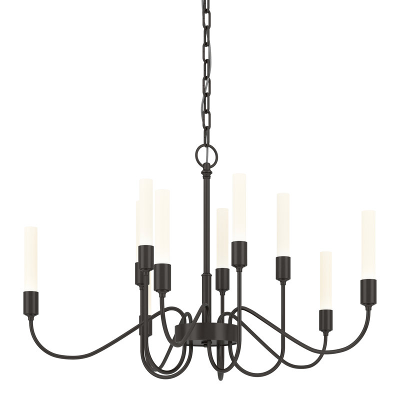 Lisse 10 - Light Candle Style Classic/Traditional Chandelier, Oil Rubbed Bronze