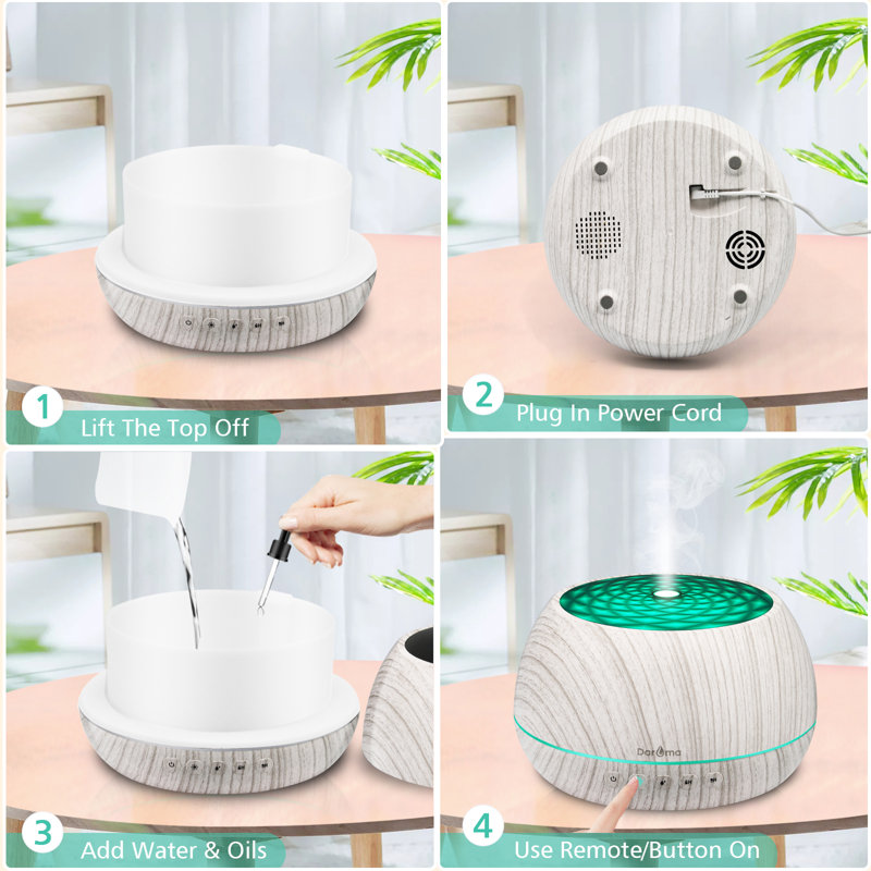 Diffuseur d'huiles essentielles 1000 ml Bluetooth