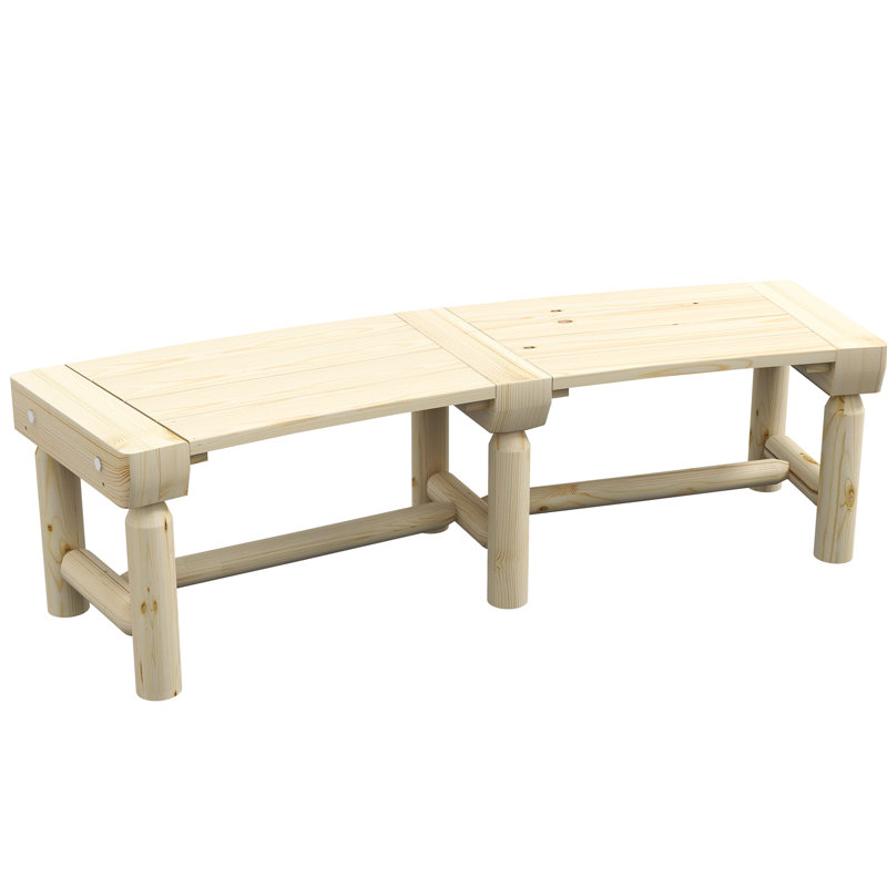 Chaise de terrasse pour terrasse en bois, semi-circulaire