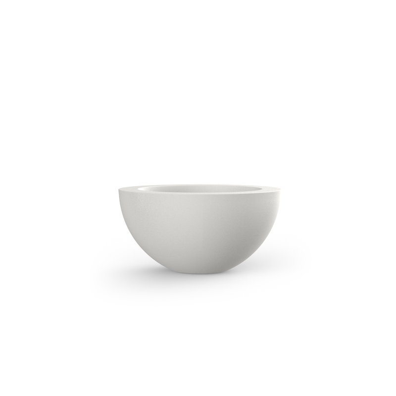 Sfera Resin Pot Planter, 11.75" H x 23.5" W x 23.5" D, Ice