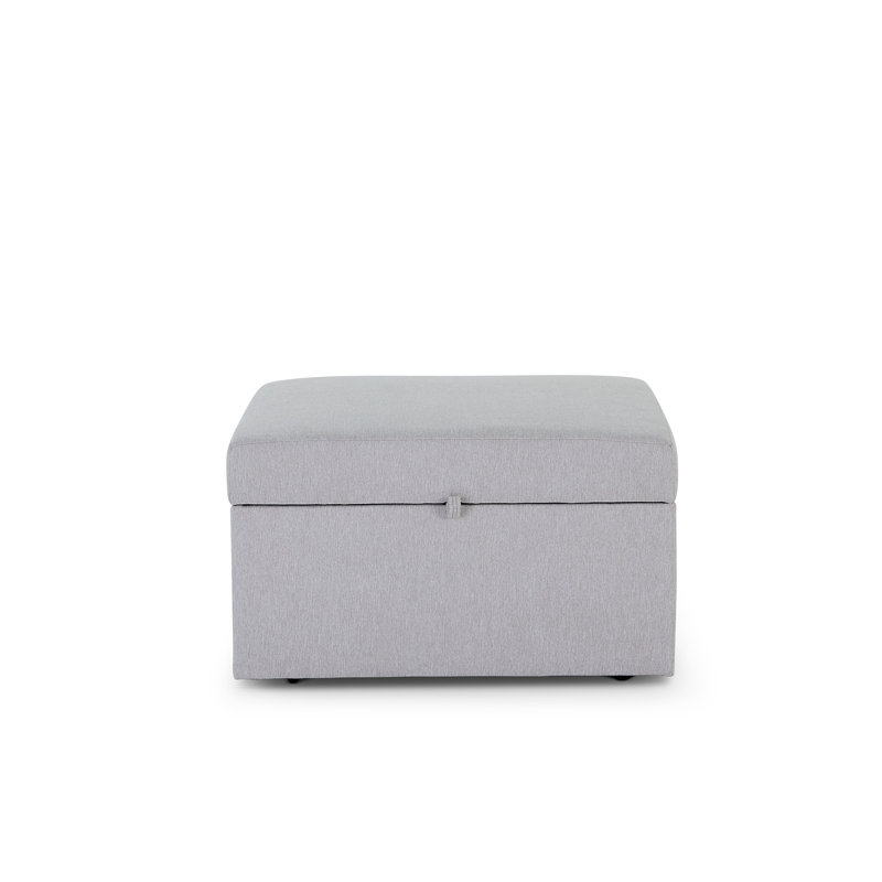 Flex Square Storage Ottoman, Frost Light Gray