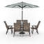 Karna 6 - Person Patio Dining Set Table,-2015513591-2015513590