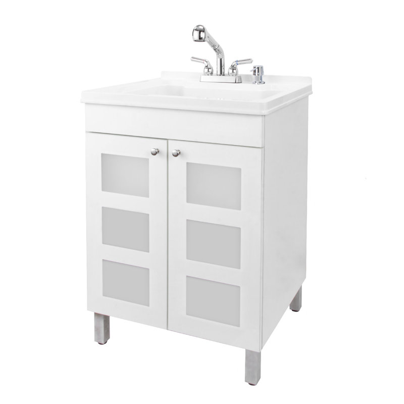 Hamdy 24" Single Laundry Room Vanity Set, Chrome