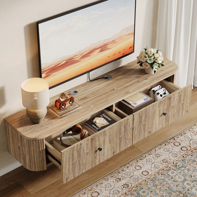 Meuble télé 55 po, console murale