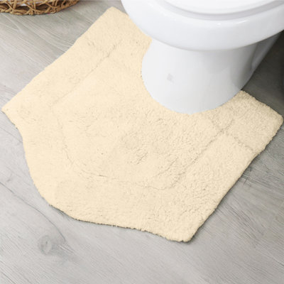 Tapis pour salle de bain en U 100% coton Morissette Waterford, 20 po x 20 po, envers en latex vaporisé, tapis de salle de bain doux et absorbants, lavable à la machine