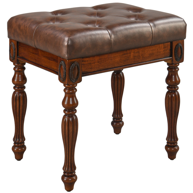 Solid + Manufactured Wood Accent Stool