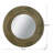 Round Accent Mirror With Woven Texture