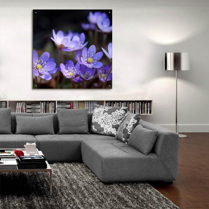 «Fleurs mauves 1» par PhotoINC Studio, H 36 po x l 36 po x P 0,2 po