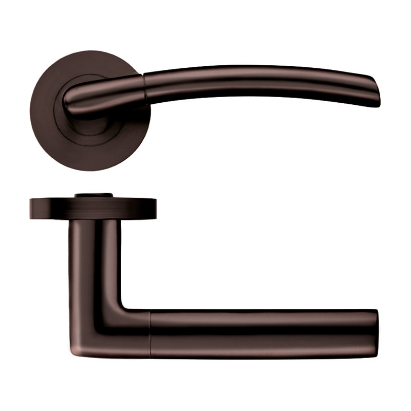Olympus Latch Door Handle, Etna Bronze