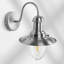 Edisto Steel Clear Glass Fisherman style Armed Wall Sconce