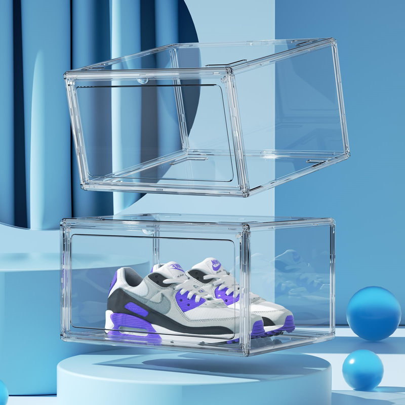 Stackable Shoe See Through Shoe Rack Sneaker Storage SALA 12-Pack