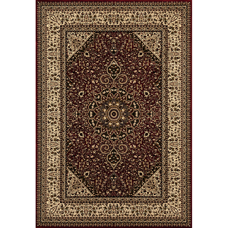 Palfrey Collection Red Traditional Area Rug, Rectangle 2'1" x 3'3"