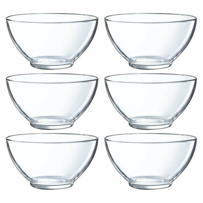 Single Tempered Clear 500Ml Bowl X 6