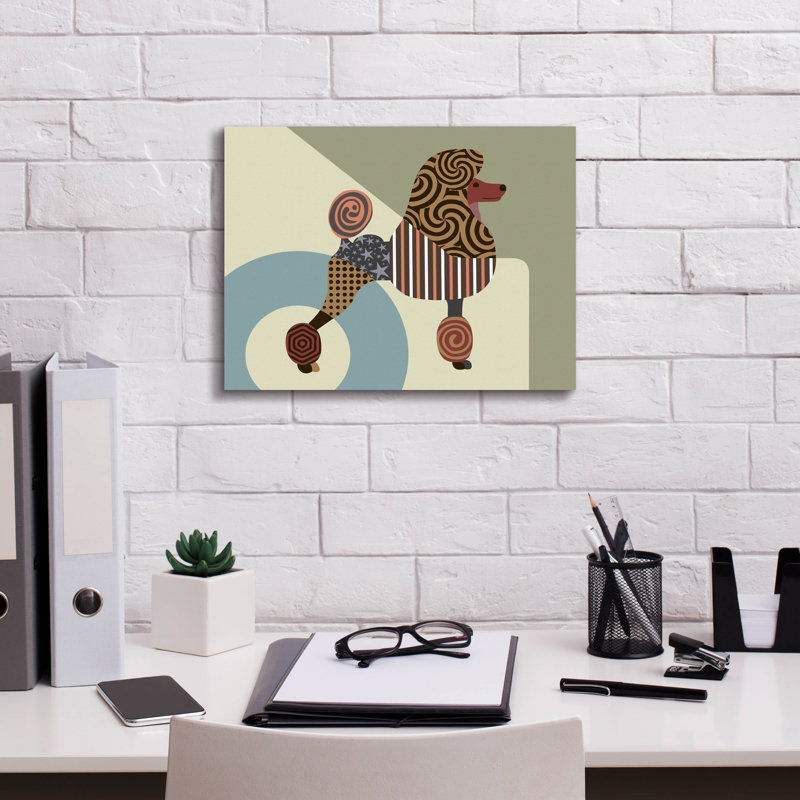 «Poodle Dog» par Lanre Adefioyue, H 12 po x l 16 po x P 0,75 po