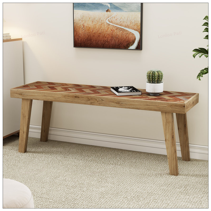 Banc de salle à manger en bois de manguier fabriqué à la main de style bohème rustique pour des sièges durables et élégants dans n'importe quelle maison