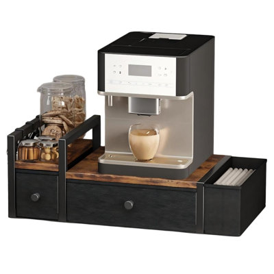 K Cup Organizer,Pods Holder With Mug Rack,Brown