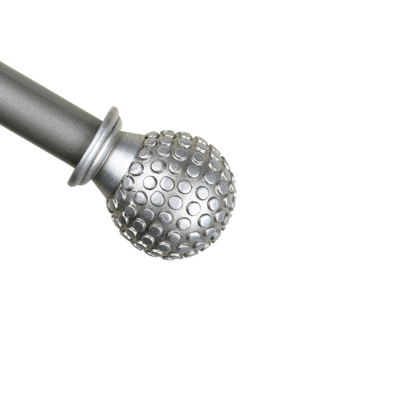 Tringle à rideaux simple ajustable Dijana, 48 po - L 84 po, Étain