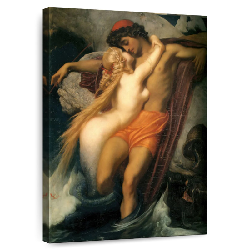 Hardie, le pêcheur et la sirène, H 39 po x l 26 po