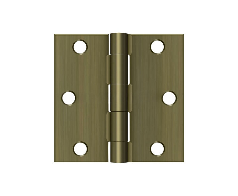 Steel Hinge, Antique Brass