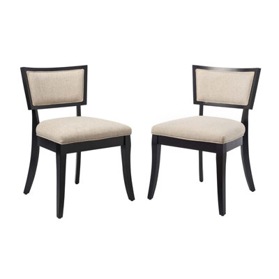 Chaises de salle à manger rembourrées en tissu Pristine