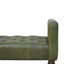 Banc de chambre en cuir vert noyer