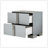 Elegant Mirrored Nightstand With Metal Handles, 2 Spacious Drawers For Bedroom And Living Room, Grey