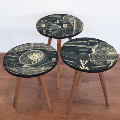 Tables gigognes 3 pieds Delma