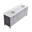 Meuble-lavabo double 84 po avec plateau en pierre reconstituée Render-826418524