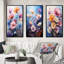 «Acrylique multicolore de la représentation des bleuets» - 3 pièces-1688102779-1688102776