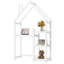 Bureau en bois en forme de maison, table d'étude pour enfants, bibliothèque et rangement pour jouets-1822859774