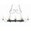 Lustre ovale en forme de bougie de style bougie à 8 lumières fabriqué à la main