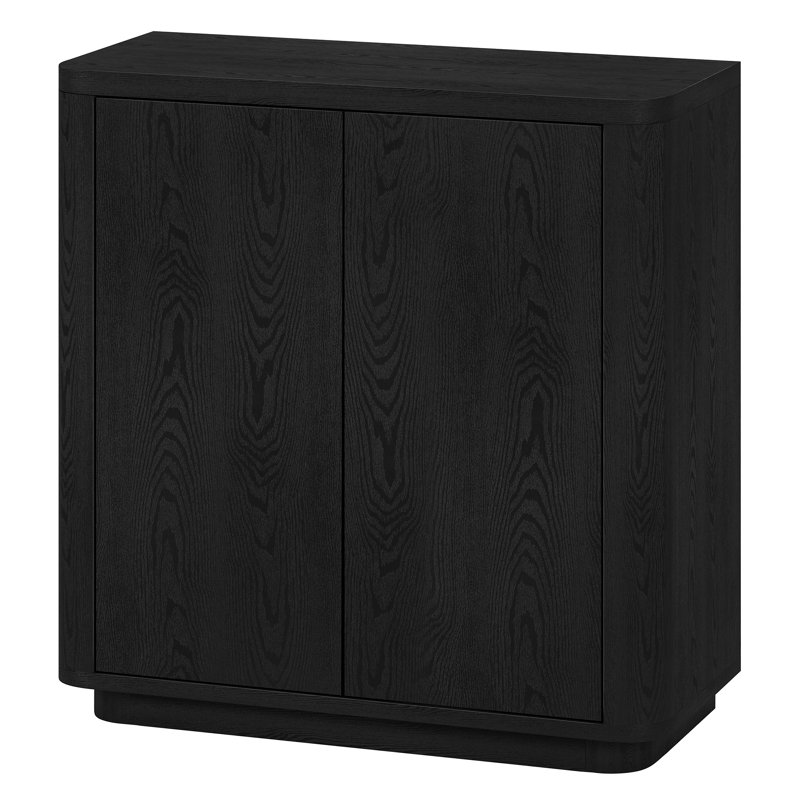 Alletta Wide Rectangular Accent Cabinet, Black