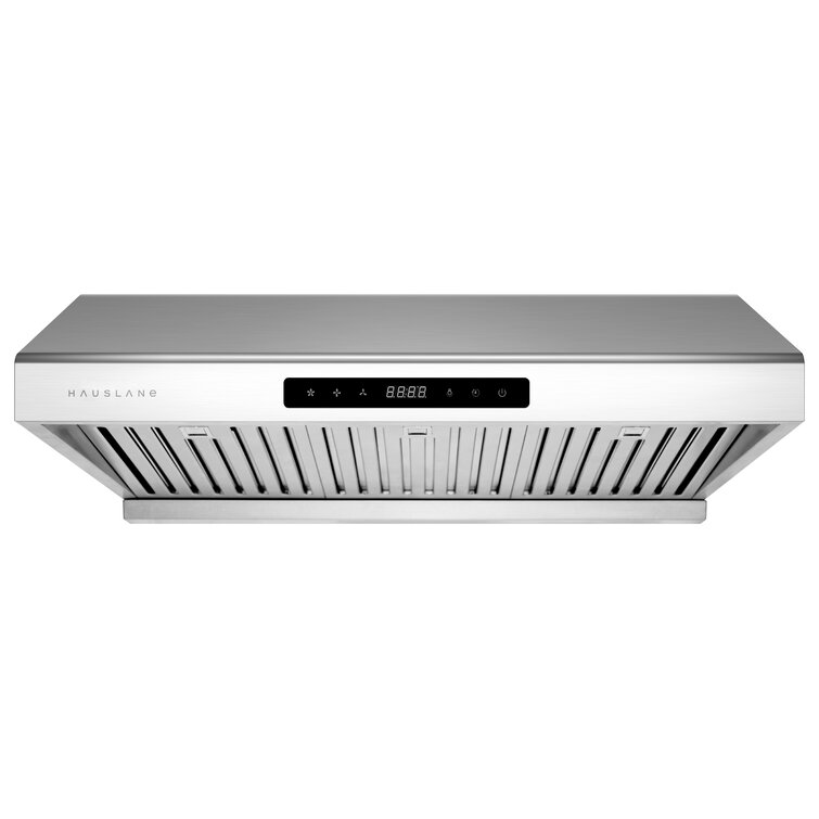 Hauslane 30" 500 Cubic Feet Per Minute Ducted (Vented) Under Cabinet Range Hood with Baffle Filter and Light Included Stainless Steel