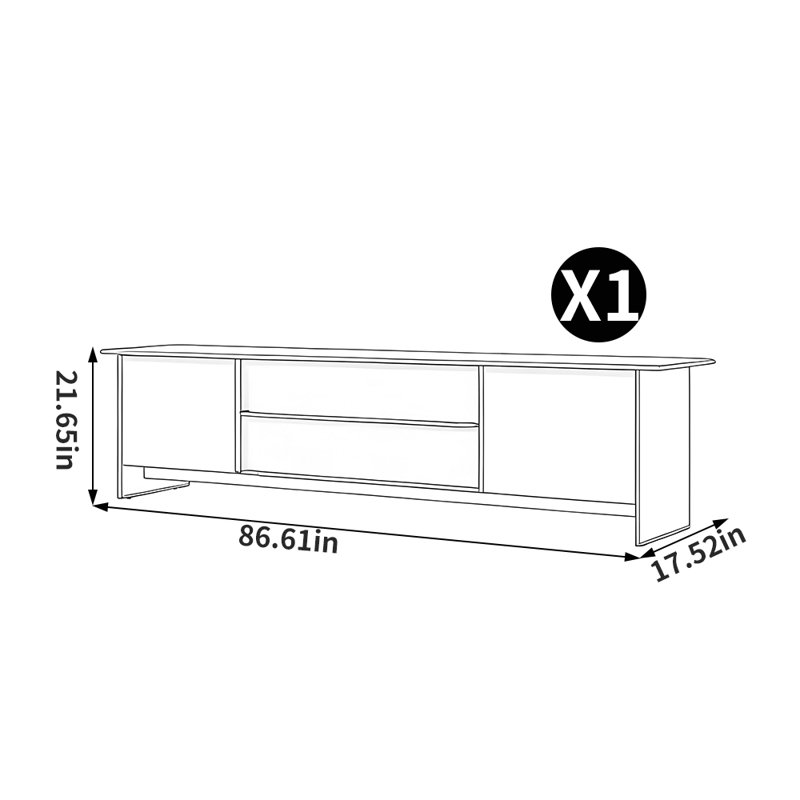 Meuble télé de style rétro minimaliste