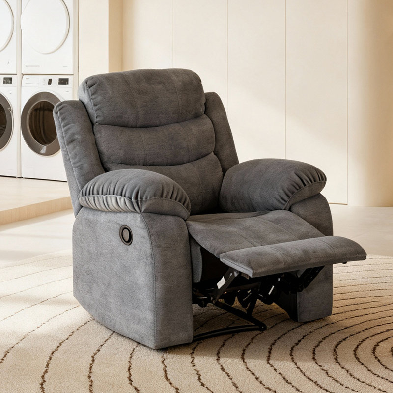 36.2" Cozy Retreat Manual Reclining Armchair, Gray