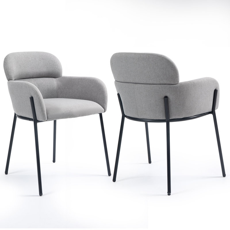 Khea 18.5'' H Fabric Upholstered Metal Armchair