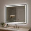 Miroir de salle de bain mural rectangulaire l 42 po x H 36 po Currin-2021017931