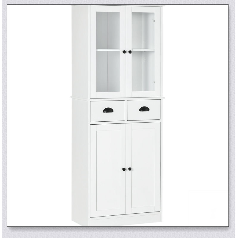 Garde-manger autoportant de 61 po de style traditionnel avec portes à fermeture douce