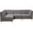 Enson Velvet L-Shaped Sectional Reversible-276259342