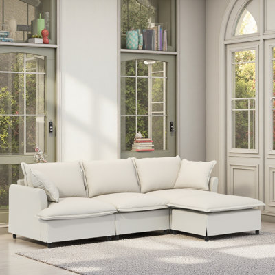 Canapé modulaire avec repose-pieds Chenille