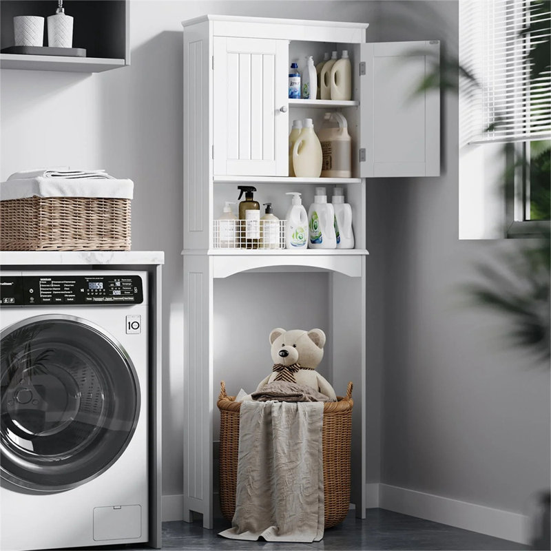 Bouno Freestanding Over The Toilet Storage, White