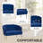Eucli 45" Velvet 2-Seat Armless Loveseat Sofa-11028354