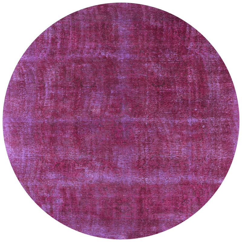 Tapis mauve à motif abstrait Runolfson, Round 7'