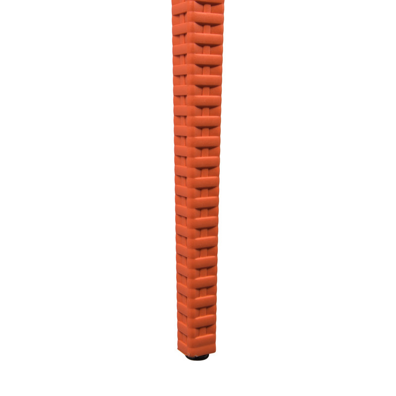 Chaise de patio d'extérieur empilable Quade, Orange, Ensemble de 4