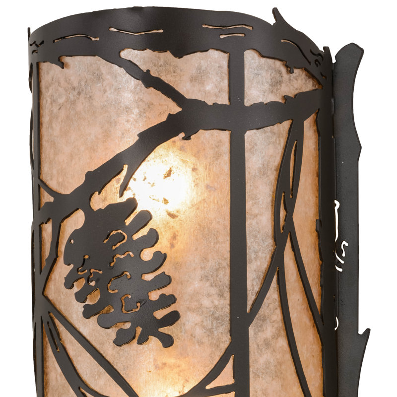Applique murale encastrée 2 lumières Whispering Pines, Bronze éternel, H 14,5 po x l 10 po x P 5 po