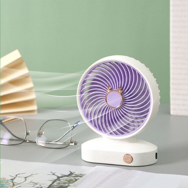 Ventilateur de bureau à 3 vitesses kbndieu, Purple