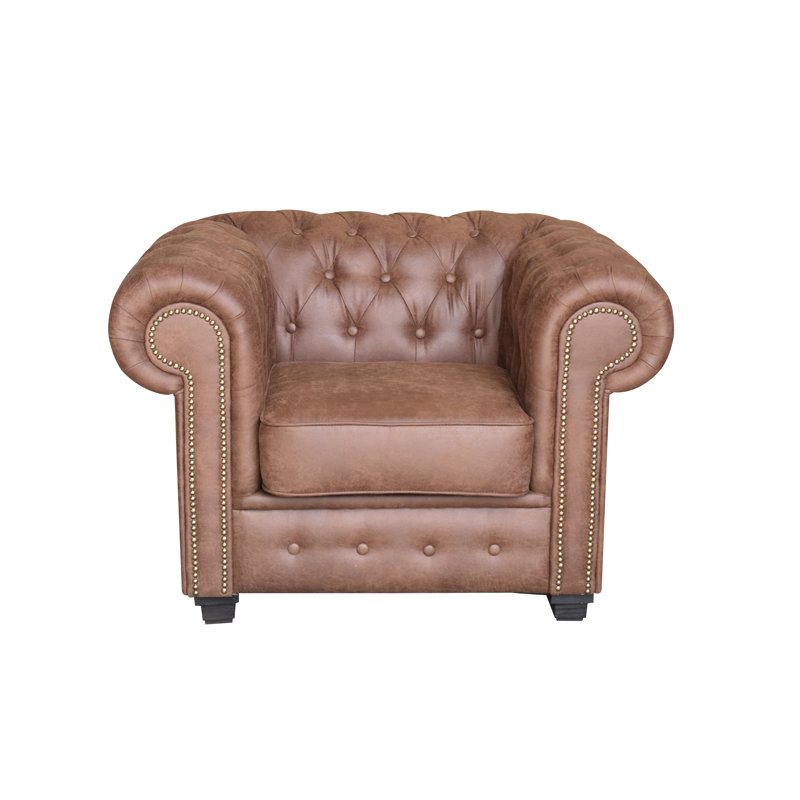 Haverly Faux Leather Chesterfield Chair