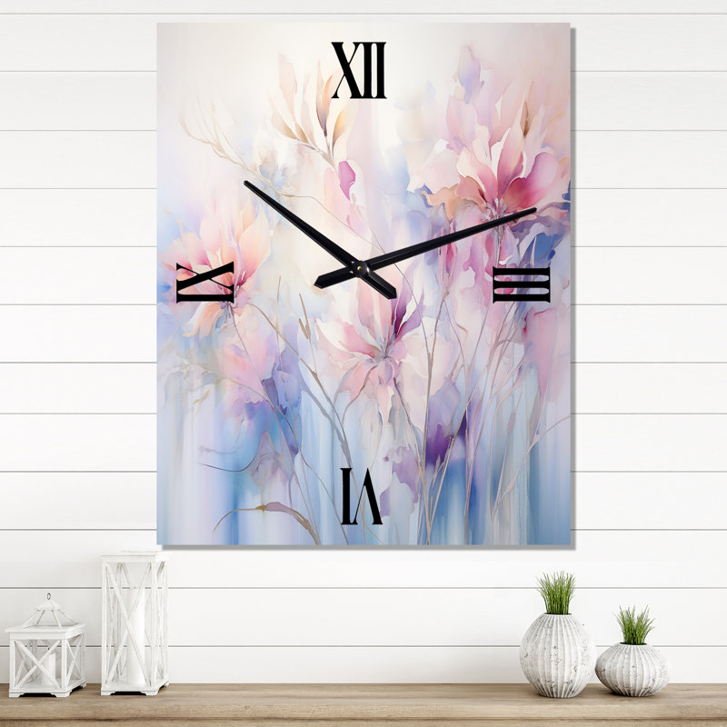 Horloge murale Iorgo - Abstract Botanicals, H 28 po x l 12 po x P 1 po
