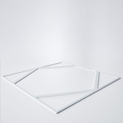 Petits panneaux muraux décoratifs en acrylique Fraser, petit, l 11 3/8 po x H 11 3/8 po x T 1/8 po, blanc
