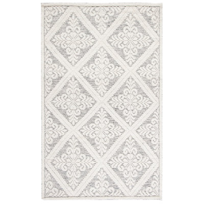Vermont Hand Woven Wool Damask Rug